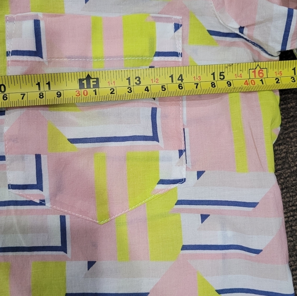 J Crew Bright Pastel Button Down Shirt  Women's Sz XXS- NWT - Picture 10 of 10